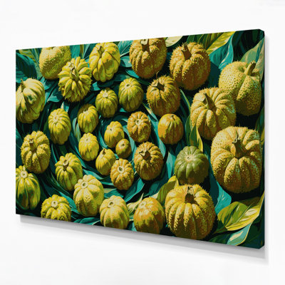 Art mural sur toile fruit vert