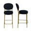 Tabouret de bar pivotant réglable avec dossier et repose-pieds, revêtu de similicuir, d'une hauteur de 23,5 à 32,5 po, moderne et confortable pour un usage domestique et commercial-1048645317