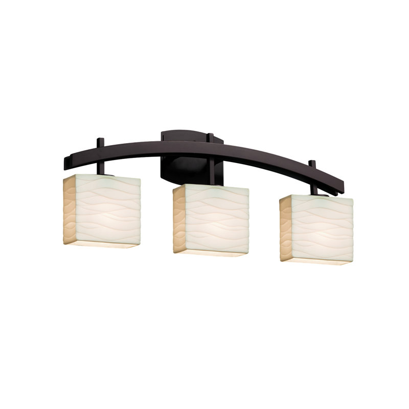 Amany 3 - Light Vanity Light, Dark Bronze, Pleats 