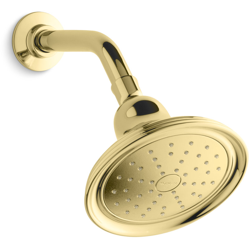 Devonshire Full/Standard Fixed Shower Head, 1.75 GPM, Vibrant Polished Brass
