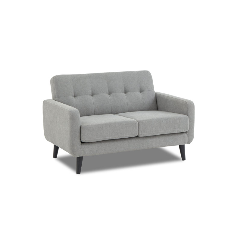 Betton 2 Seater Velvet Sofa, Light Grey Chenille