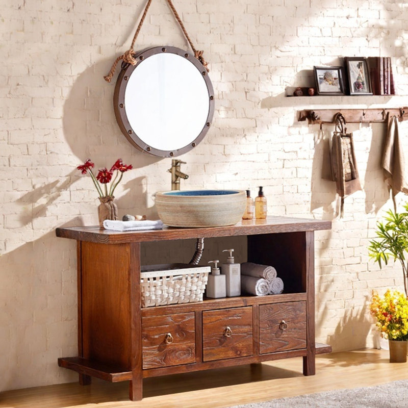 Pastoral style retro bathroom Vanity