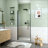 Semi-Frameless Circular Pivot Shower Door SGCC Tempered Glass-126559291