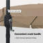 Garden Parasol with LED Strip Lights Polyester Outdoor Shade Summer-1777039921