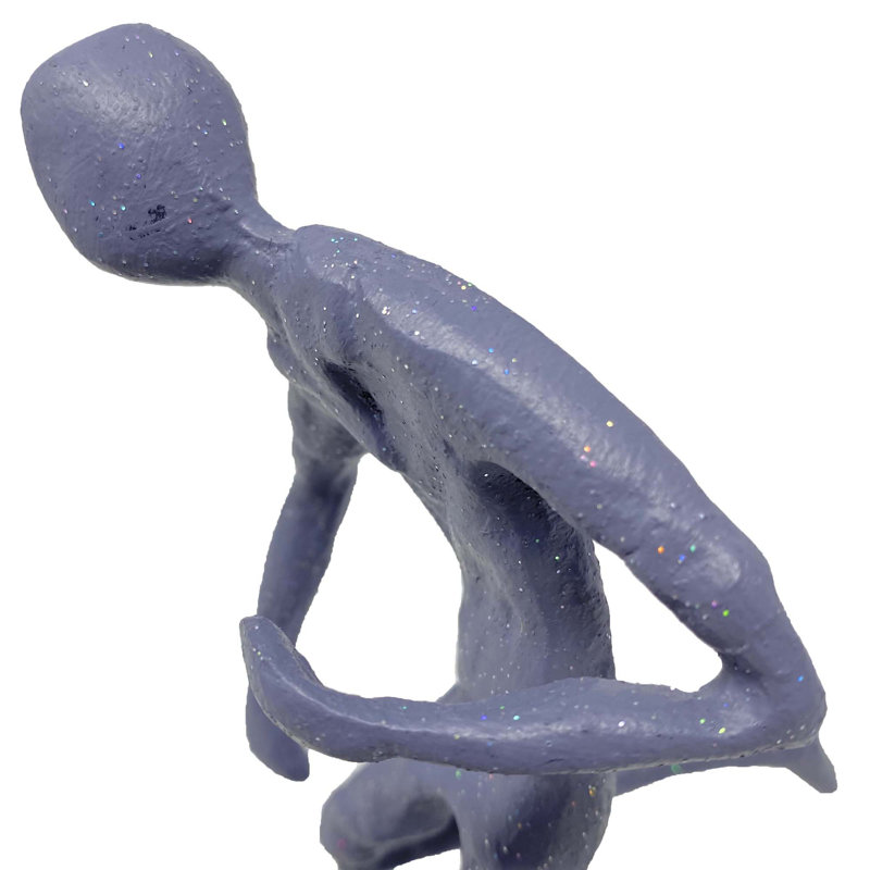FOOTBALLER Iron Figurine 20cm, Grey Shimmer