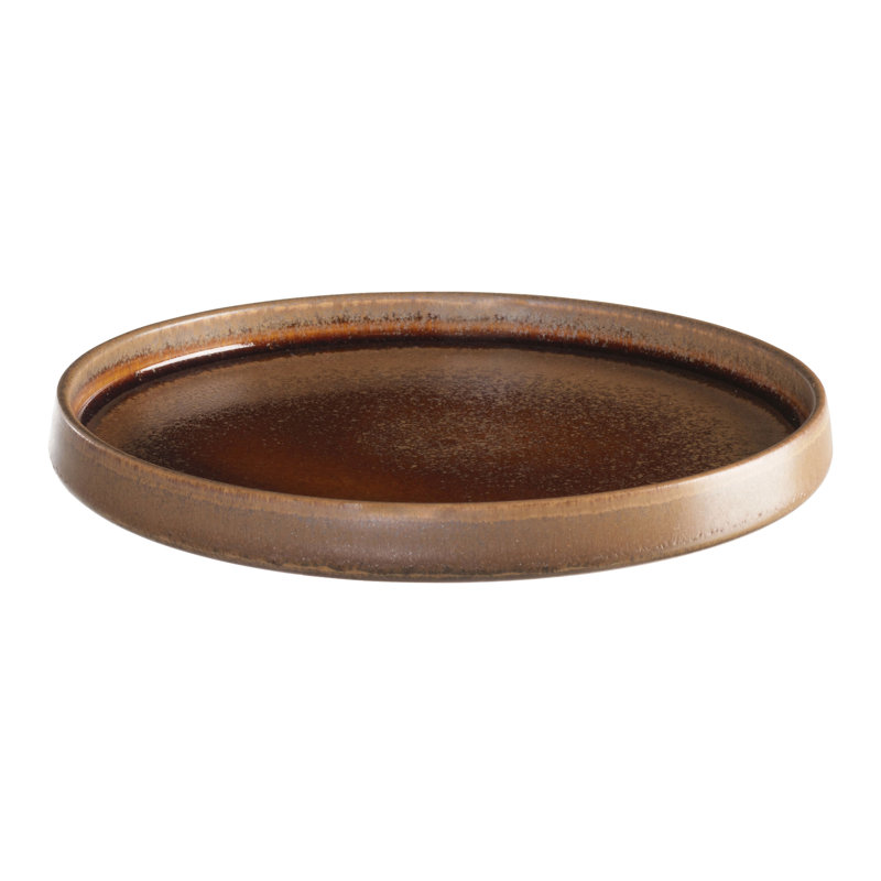 ASA Selection bread plate Gobi formart, stoneware, 15.5cm, Brown, white and pink