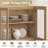Modern TV Stand With Glass Doors For 70 Inch Tvs, 2 In 1 Entertainment Center Console With Adjustable Shelves And Metal Base For Living Room, Bedroom-453086506-453086505
