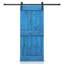 Porte de grange à panneaux en bois et en métal avec trousse de quincaillerie d'installation-87141053-87141067