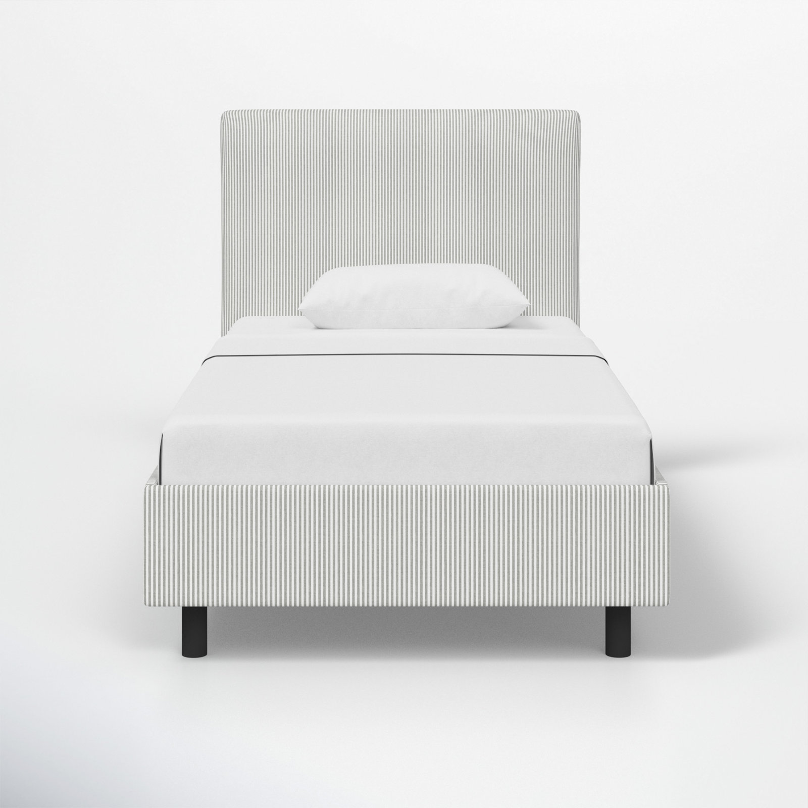 Sawyer Platform Bed, Prep Stripe Gray, Twin