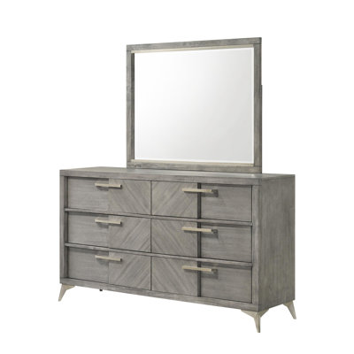 Daoudiate 6-Drawer Dresser with Book-Matched Veneers