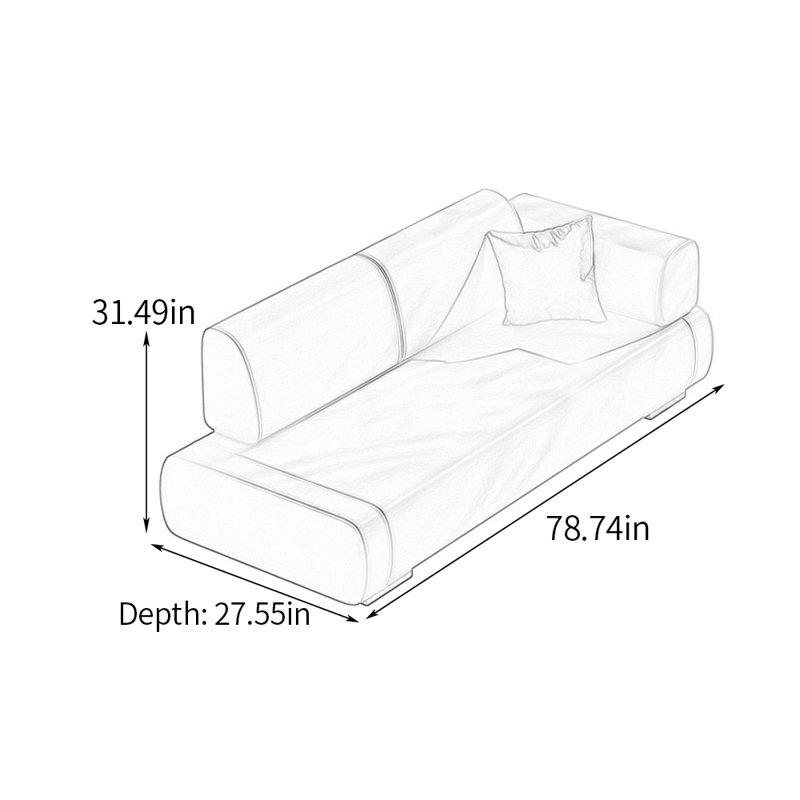 Méridiennes confort intérieur en similicuir, Gris, Accoudoir à droite (vu de face)