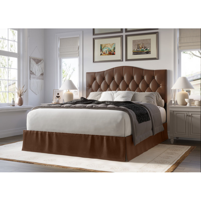 Dirksje Vegan Leather Bed, Full