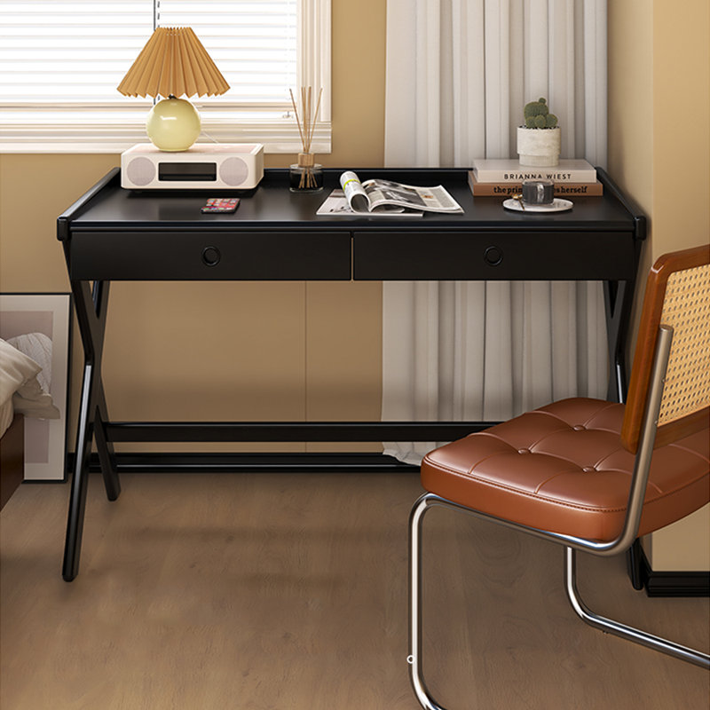 Petit bureau de style nordique, H 30,71 po x l 55,12 po x P 23,62 po, Noir