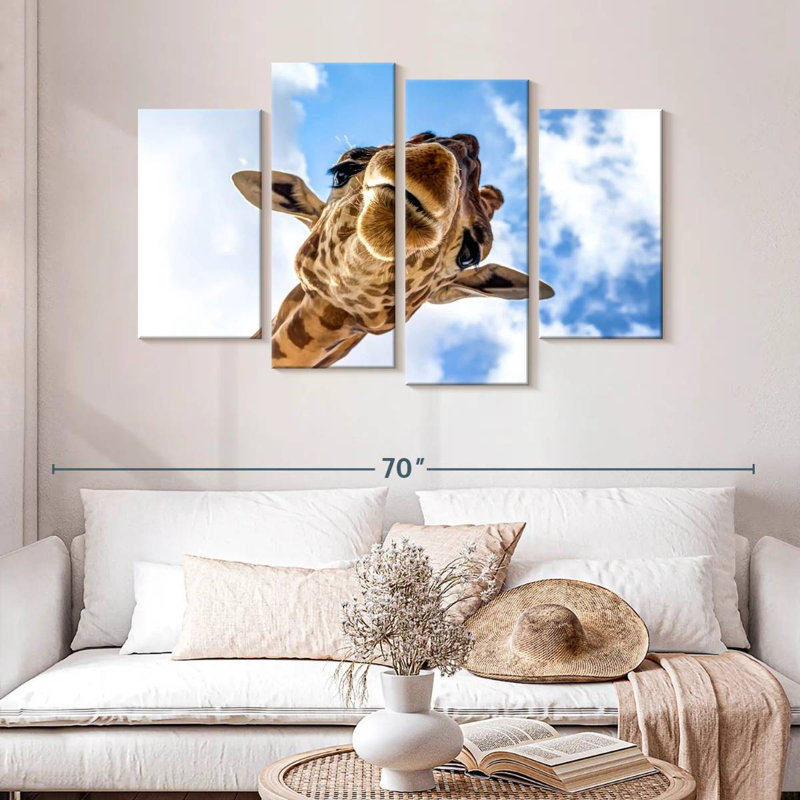 Curieuse girafe Brampt, H 32 po x l 52 po