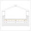Lit double en bois avec tiroirs, blanc-129747070