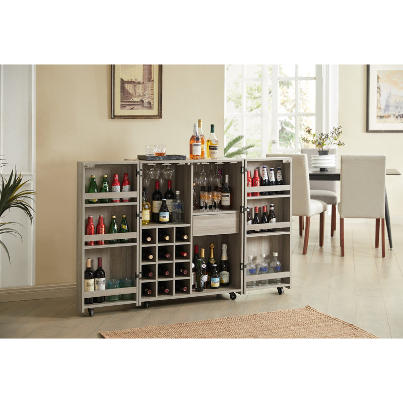 Armoire de bar 31,5 po Yessine, Chêne