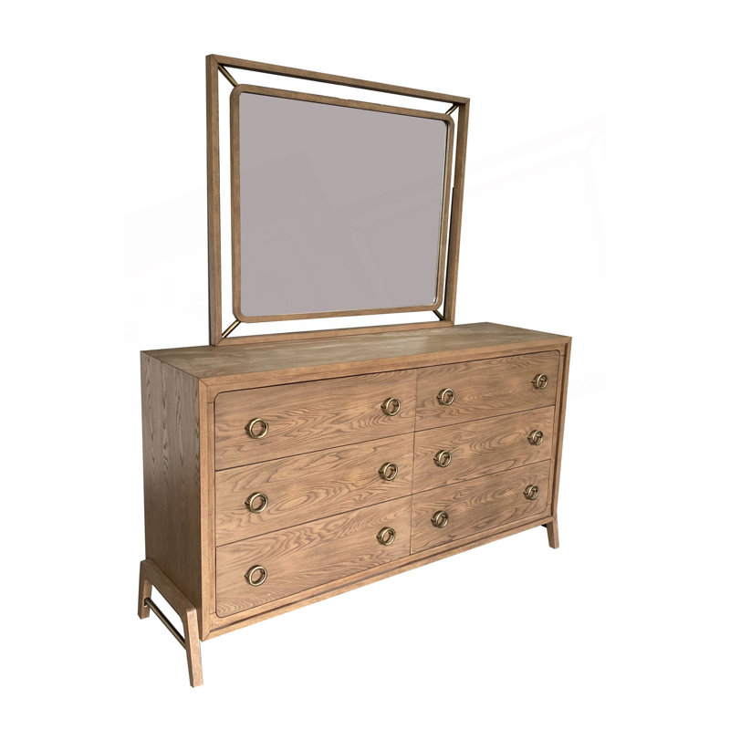 Commode 6 tiroirs au fini latté