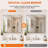 Cosy 30 in. W x 30 in. H Rectangular Framed Wall Bathroom Vanity Mirror in Brushed Nickel-1505253545-1505253546