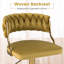 Chullora Swivel Upholstered Adjustable Height Counter Stool with Metal Frame
