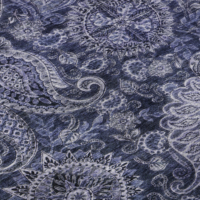 Premium Machine Washable Jamestown AMF1078 Swirl Rug, Rectangle 10' x 14'