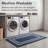 Double Border Machine Tufted Performance Dark Gray/White Rug-1078932811