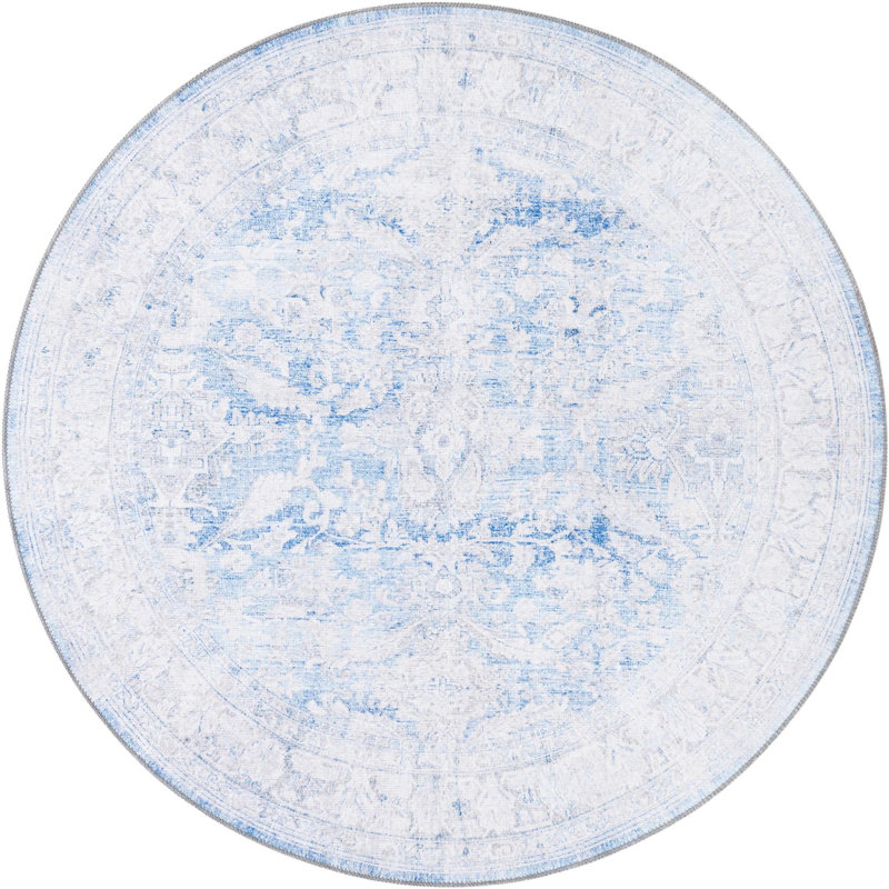 Layne Chenille Oriental Indoor Rug, Round 3'6"