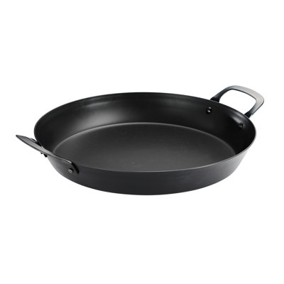 Poêle à paella en acier au carbone 5,5 qt