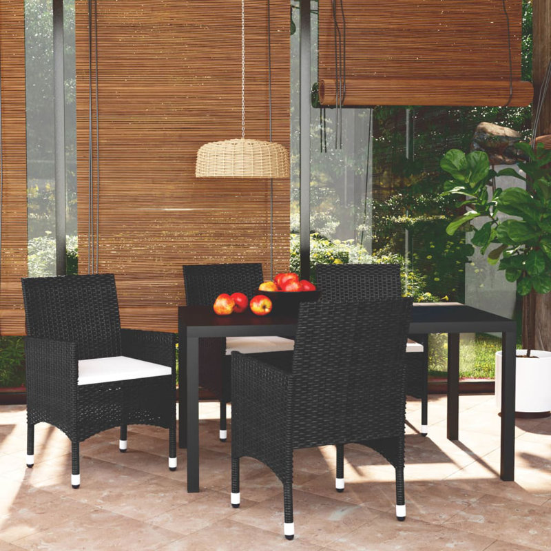 Ensemble de salle à manger de patio avec coussins 5 pièces Red Barrel Studio®, 4, H 29,1 po x l 59,1 po x P 35,4 po