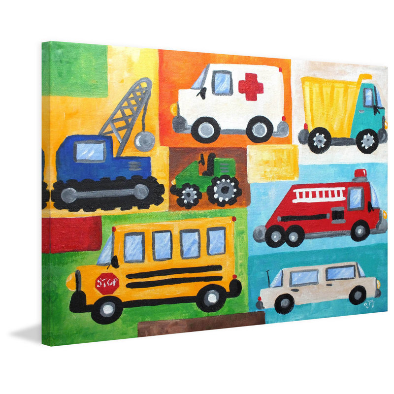 «Vroom» par Nicola Joyner, reproduction sur toile tendue, 20 po x 30 p