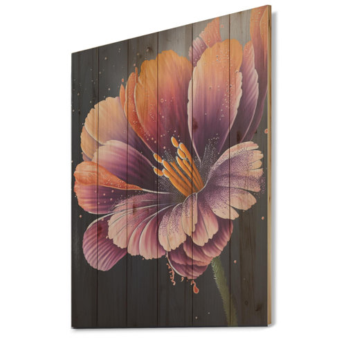 Red Barrel Studio® Blooming Gerbera Daisy Flowers On Wood Print | Wayfair