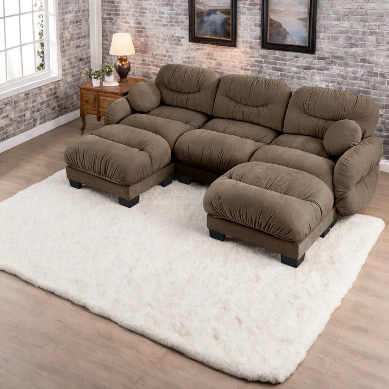 Compression Cozy Chenille Sectionals, Modern Modular U Shape For Home