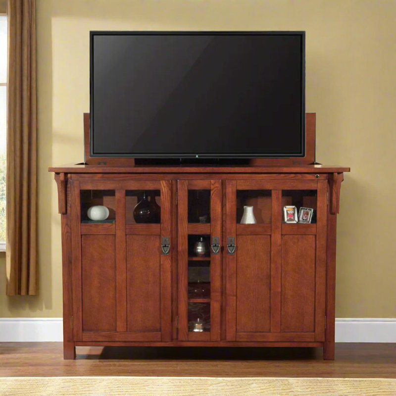 Bungalow TV Stand for TVs up to 55", Mission Chestnut