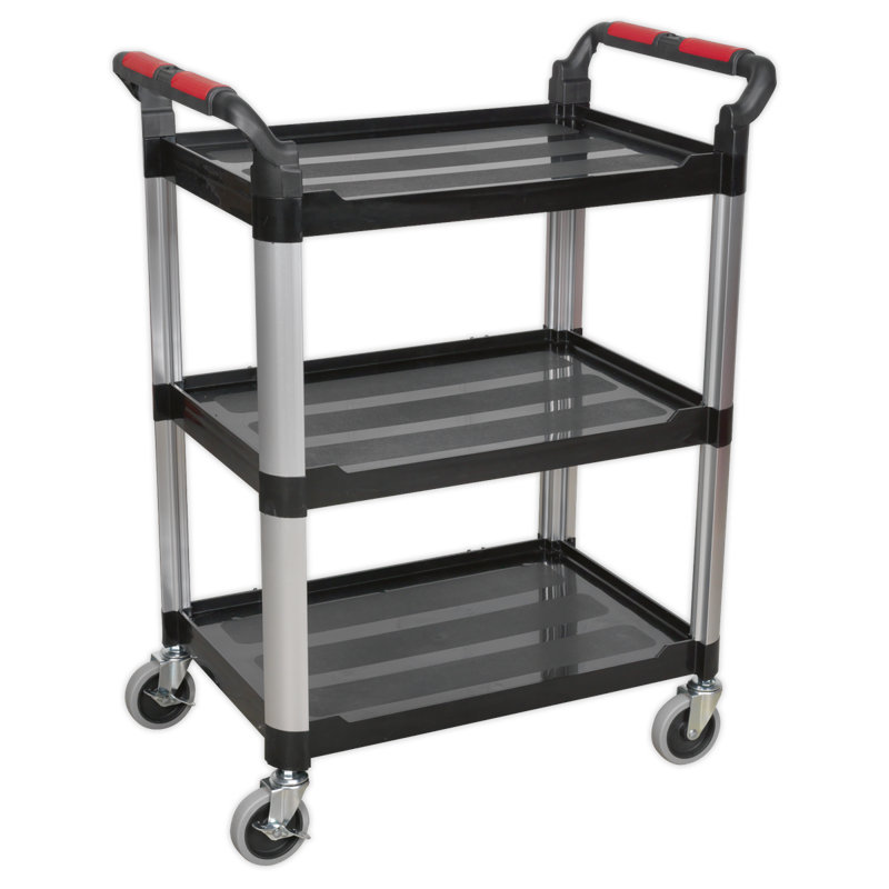 Mazelina Utility Cart with Wheels, 98cm H x 75cm W x 46cm D