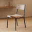 Ensemble de 2 chaises d'appoint en bois massif avec revêtement gris ardoise et garniture cloutée pour les salles à manger