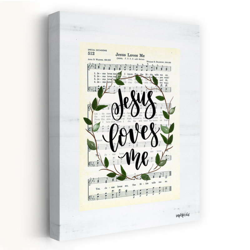 «Jesus Loves Me Hymn», art contemporain, H 24 po x l 16 po