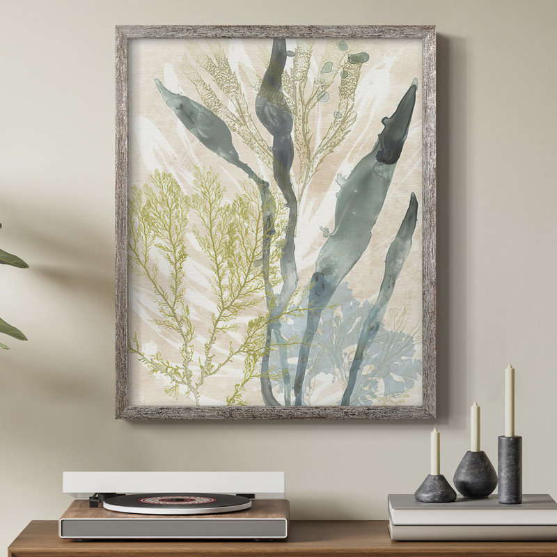 «Vintage Ocean Jewels I», reproduction encadrée - bois massif, H 11 po x l 9 po