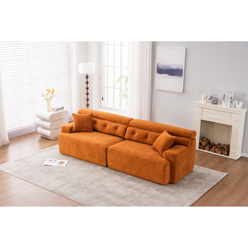 Canapé de compression orange confortable avec revêtement respirant pour la construction 4, Orange