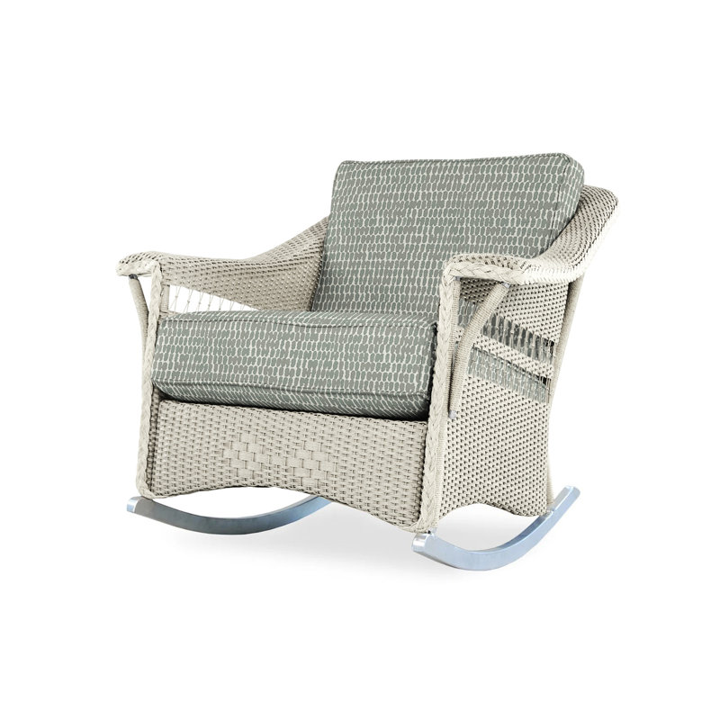 Nantucket Outdoor Rocker Chair, Linen, Callen Celadon