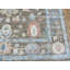 Tapis oriental brun Oushak coloré brun chocolat noué à la main 8 x 9 pi 8 po G10957