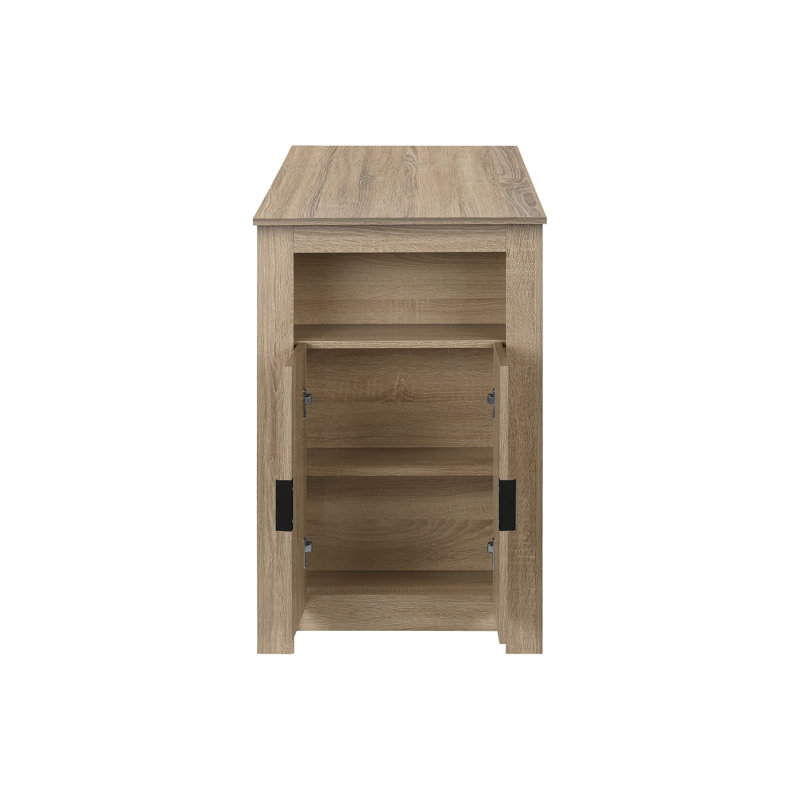 Table de salle à manger, rectangulaire, 48 po, hauteur de comptoir, petite cuisine, rangement, stratifié brun, contemporain, moderne