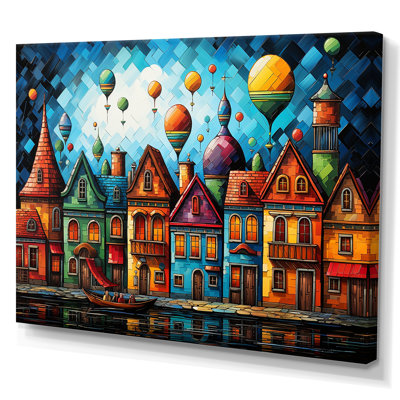 «Fantasy Air Ballon Village I», art mural en montgolfière