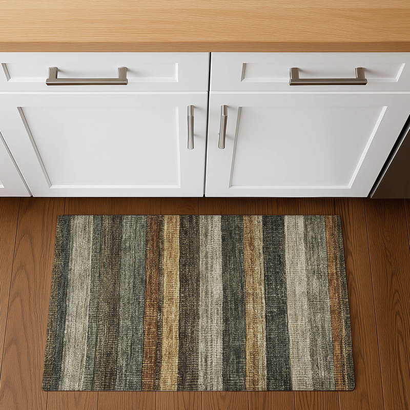 Premium Machine Washable Medena AMF1865 Stripes Rug, Rectangle 1'8" x 2'6"