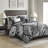 Elegant 6-piece Cotton Bedding Sets, Black, Transitional Style For Home