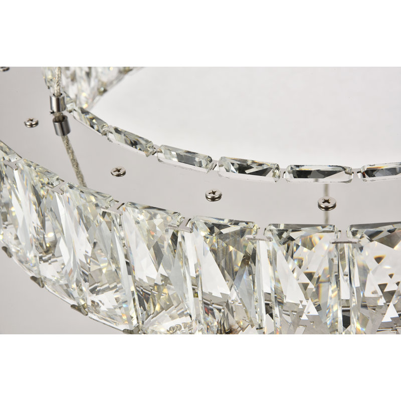 Sunderland - Light LED Pendant, Chrome, 3" H x 31" W x 31" D