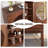 35.43"Solid Wood Elm wood brown Sideboard