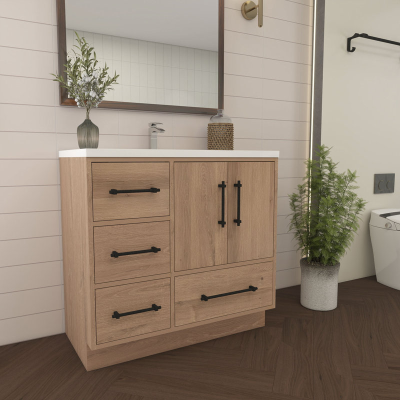 Victoria 35.4'' Single Bathroom Vanity with Acrylic Top