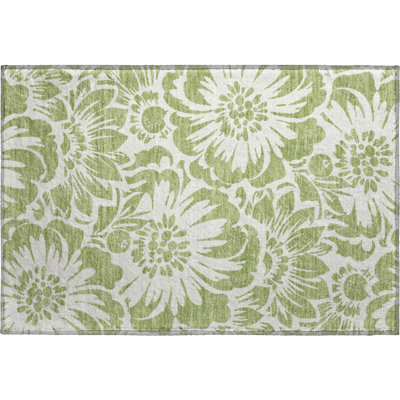 Premium Machine Washable Cerrito AMF551 Aloe Rug