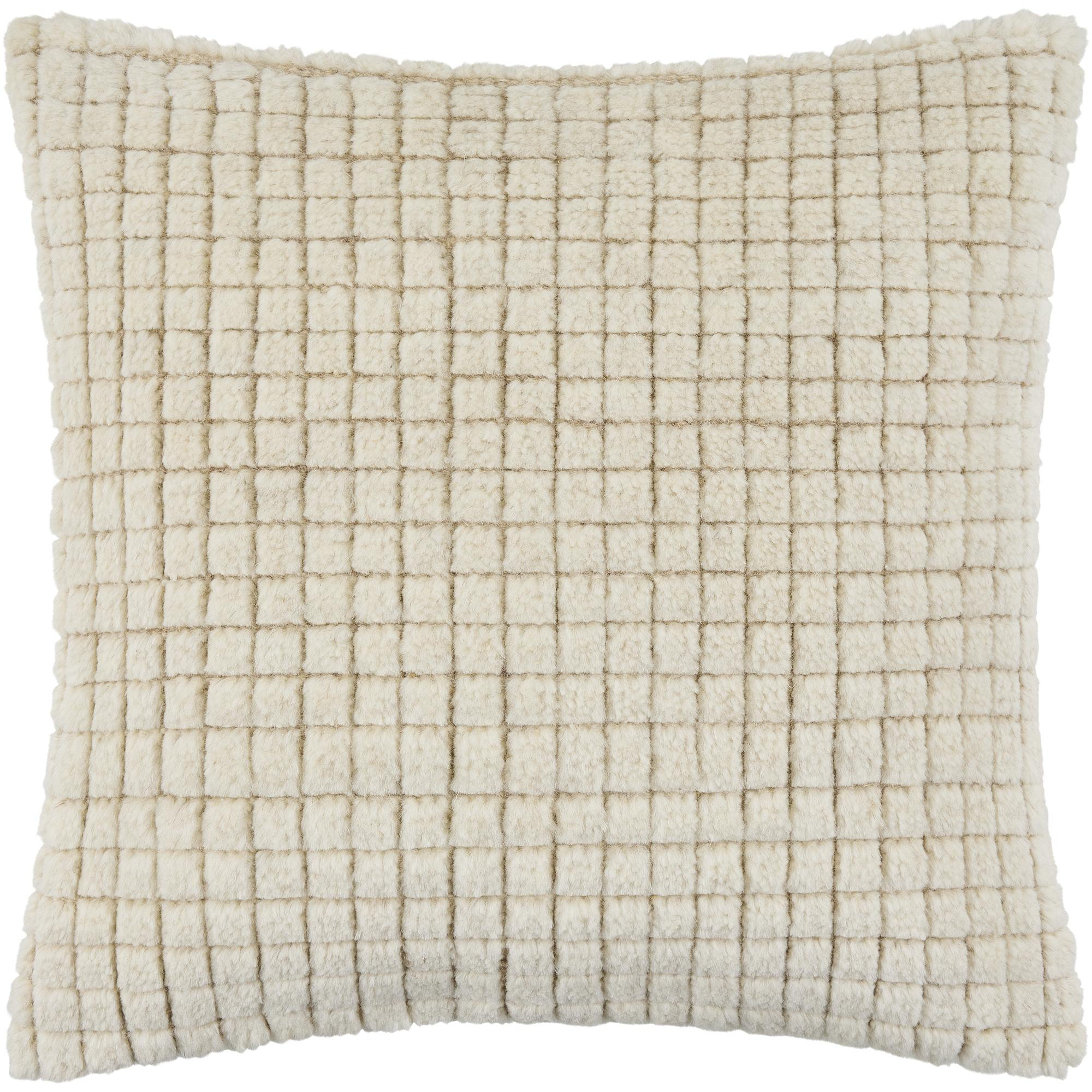 Novoli Accent Pillow, Beige, Pillow Cover Only - No Insert, Square 18"