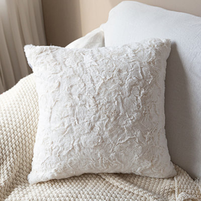  Housse de coussin blanc super doux et insert complet blanc - style douillet 18 po x 18 po 