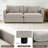 73” Wide Upholstered Sofa  for Living Room Large Chenille Sofa with 2 Thick Pillows-831911476